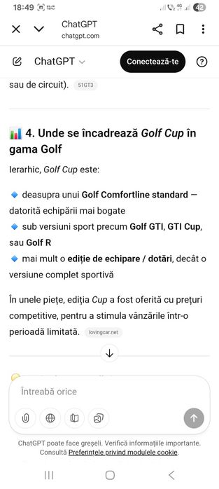 Vânzare VW Golf CUP accept și schimburi