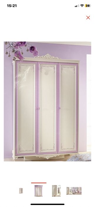 Шкаф и кровать для принцессы