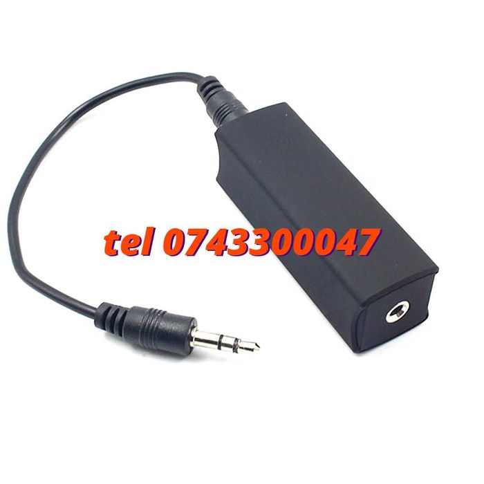 Filtru Sunet Jack 3.5 Noise Cancelation Pentru Conectare Si Redare Audio Pe Echipamente Compatibile Cu Mufa Audio Aux Jack 3.5 Mm