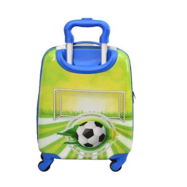 Комплект куфар и раница, За деца, Топка, Зелен