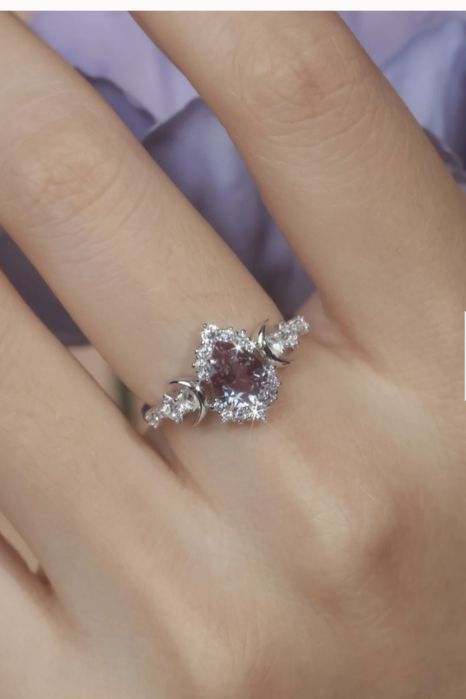 Inel Argint Placat Cu Aur Alb Azura Jewelry New York cu Alexandrit - Mărimea 12 (16.5 mm)