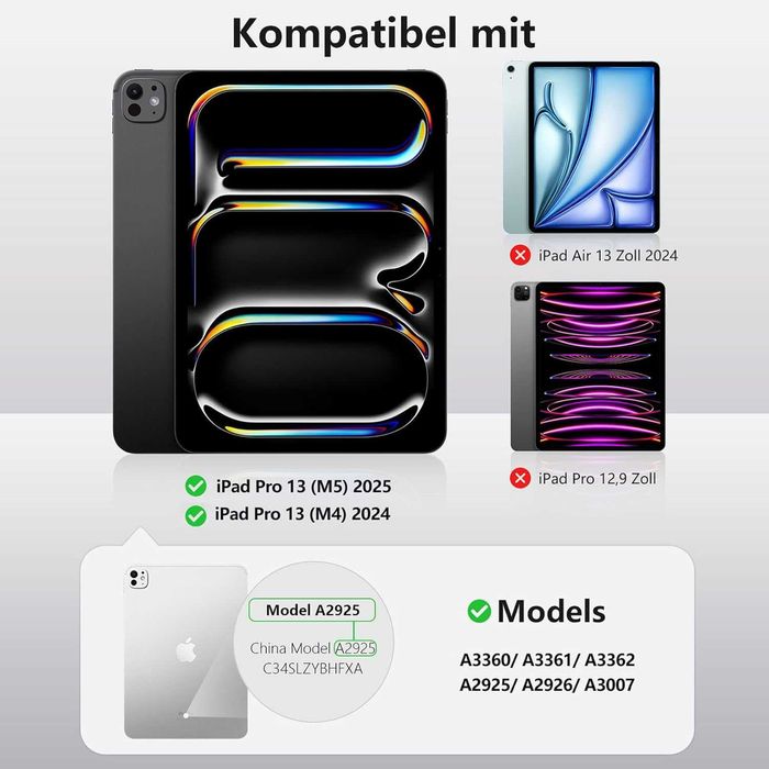 Husă Tastatură Vobafe iPad Pro 13" (M4, 2024/2025) – NOUĂ