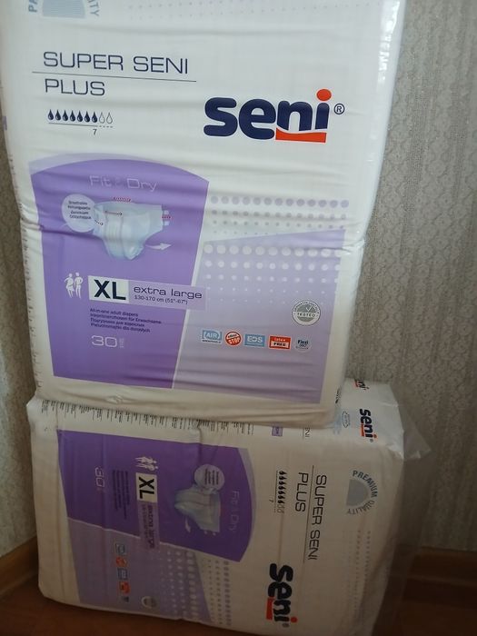 Памперсы супер впитывающие сени, seni