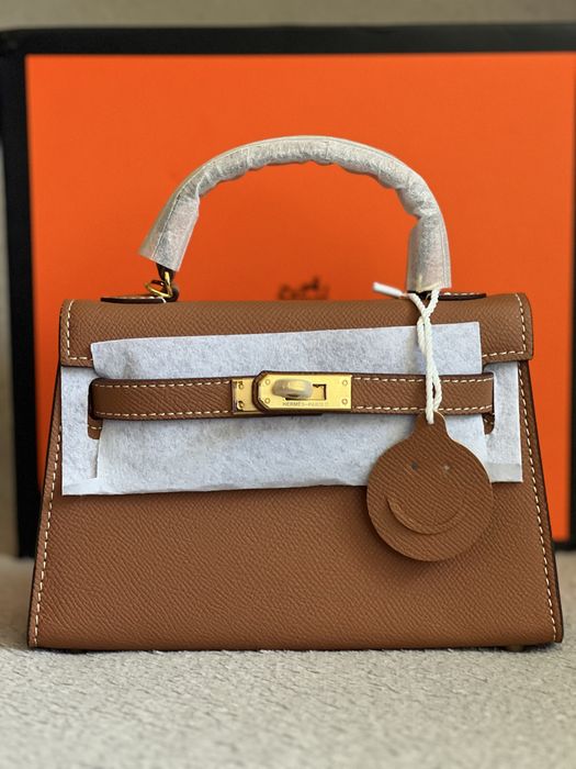 Чанта естествена кожа Mini кафява