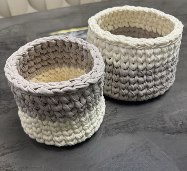 корзины из трикотажной пряжи