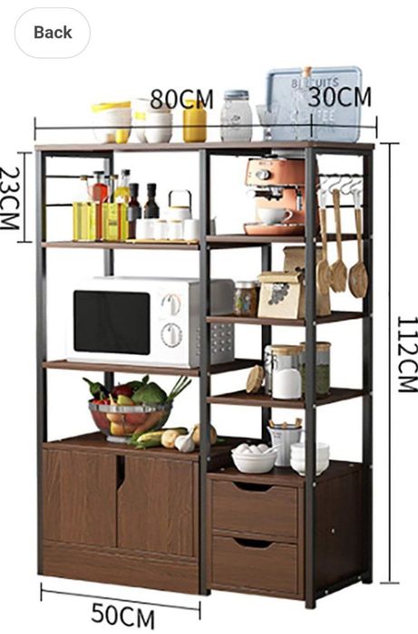 Шкаф сервант с полками для кухни