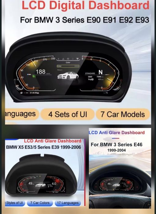 Ceasuri digitale E39,E46,E53,E90 E9x  E60 E61 E70 E71 E83 E84 E87 X1 X3 X5 X6 F01 F02 F10 F11 F15 F16 F20 F21  F06 F12  F25 F26 F30 F31 F32 F33 F34 F3