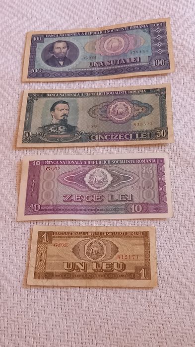 Vand lot complet de 7 bancnote an 1966, stare f frumoasa