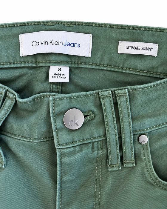 Blugi Calvin Klein Jeans Ultimate Skinny verde olive | Mărimea (M)