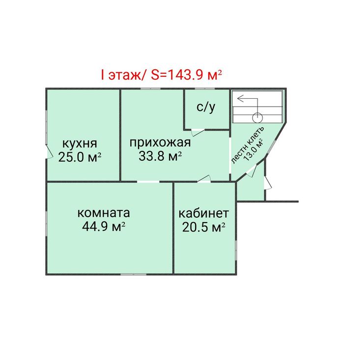 Двухэтажный коттедж. Областная больница район.