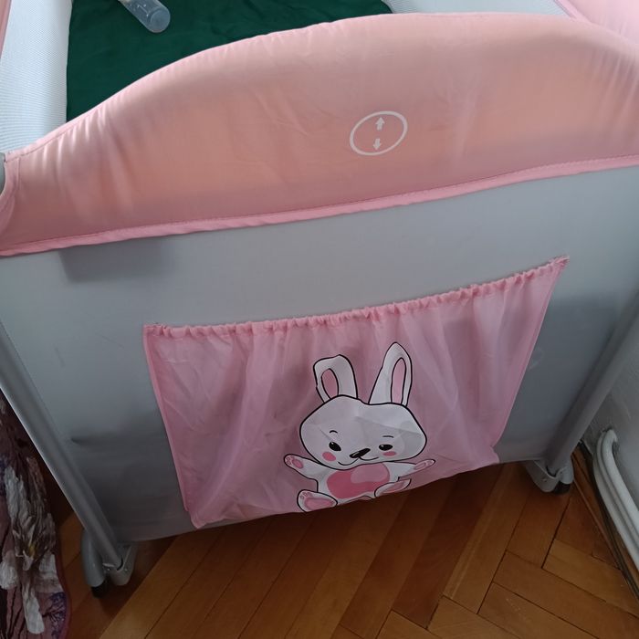 Pătuț Roz plieabel