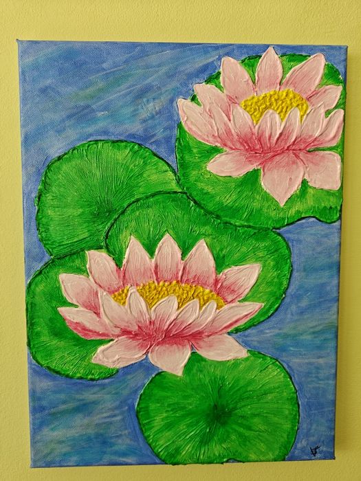 Картини с акрилни бои и релеф - ръчна изработка