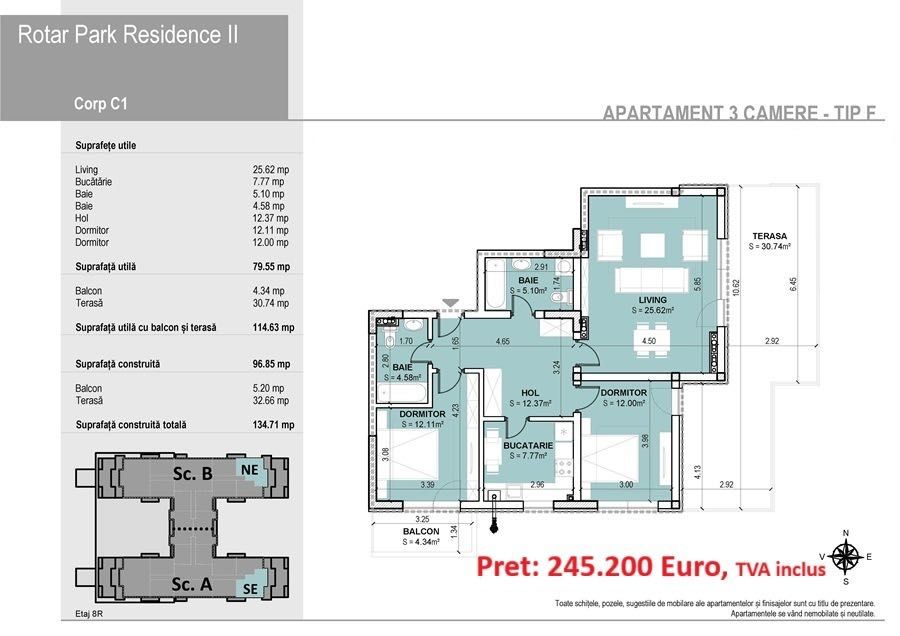 Apartament 3 Camere Sector 6