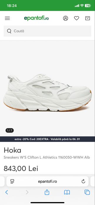 Pantofi sport Hoka Clifton L marimile 36 2/3; 37 1/3