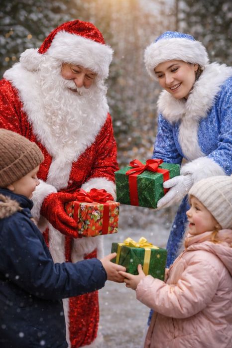 дед мороз и  снегурочка