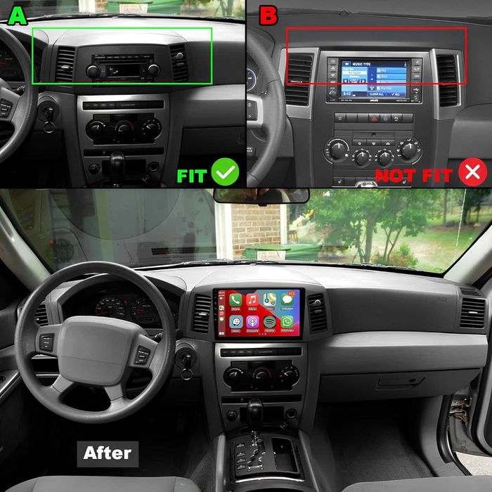 Мултимедия Двоен дин за Jeep Grand Cherokee 04 - 07 навигация Android