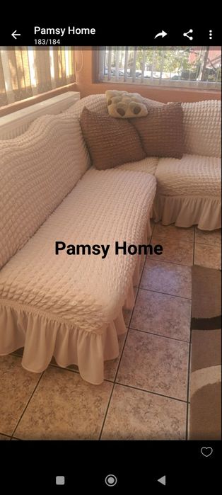 Калъфи за кухненски ъглов диван 3части Може и по ваши размери17 цвята