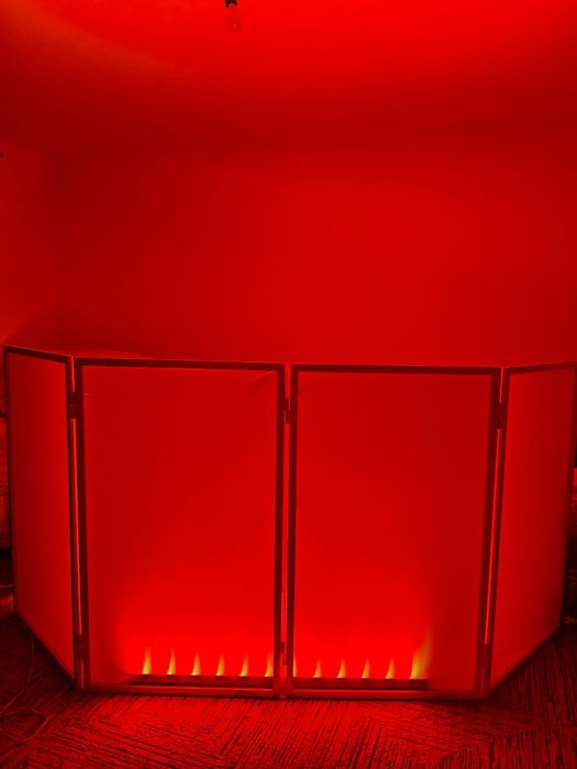 Paravan Dj + Proiector LED liniar 24w  cu telecomandacu telecomandă