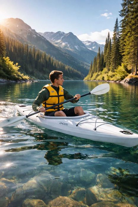 Caiac Axoos rigid, Sit-In, NOU, 3,55 metri, usor, rapid