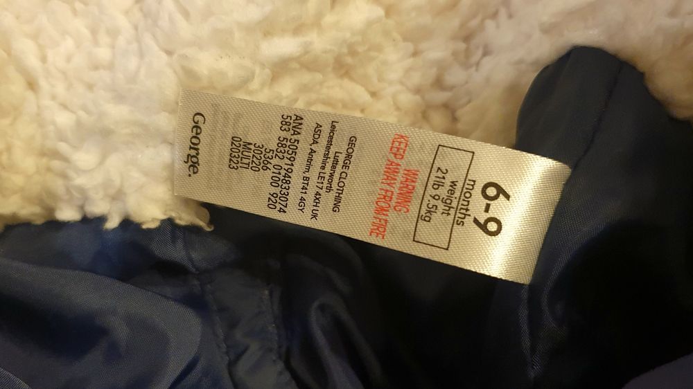 2 броя чисто нови зимни космонавта на George, размер 6-9 месеца