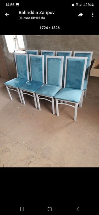 Ёгоч ва темирдан стуллар хамда хон-тахта