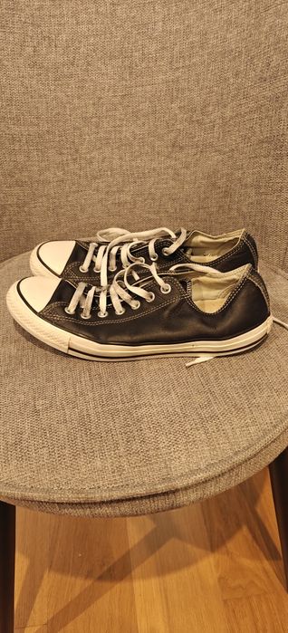 Converse EU43.5 - черен, кожа, нисък профил