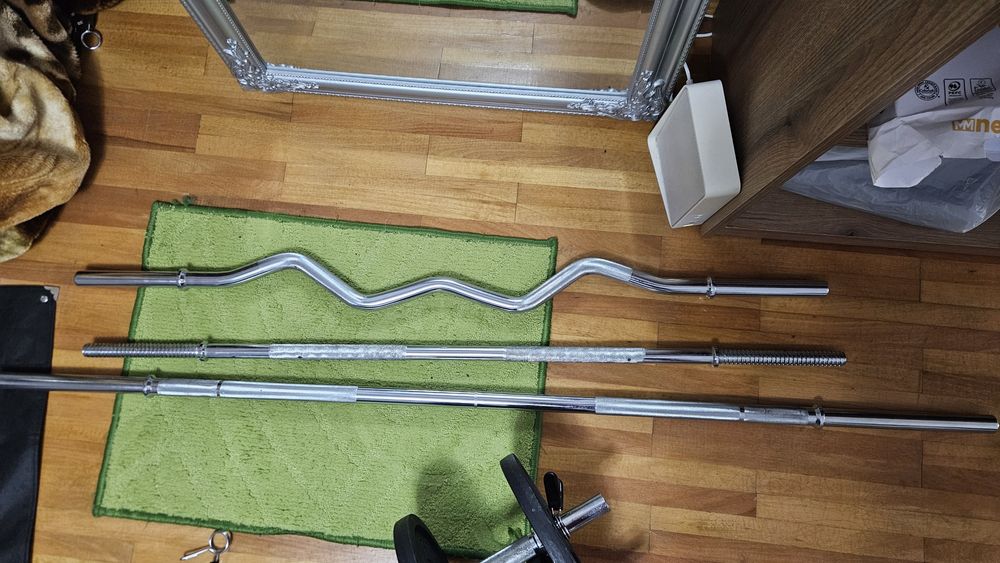 Banca exercitii fitness multifunctionala DHS 6309 + gantere/bară