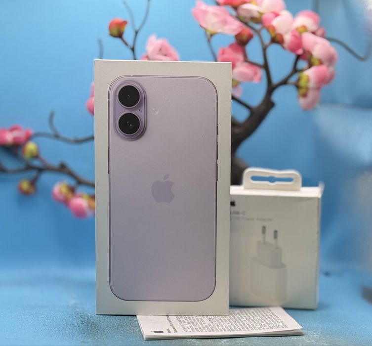 НОВ!!! Apple iPhone 17, 512GB, 5G, Lavender + подарък оригинален адаптер на Apple