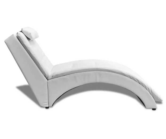 Лежанка бяла еко кожа