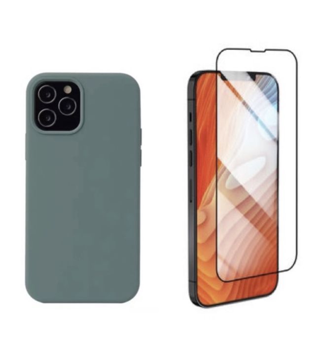 Husa Dust Inside Fin+Folie Sticla Curbata Iphone 13/14/15/PRO/MAX/MINI