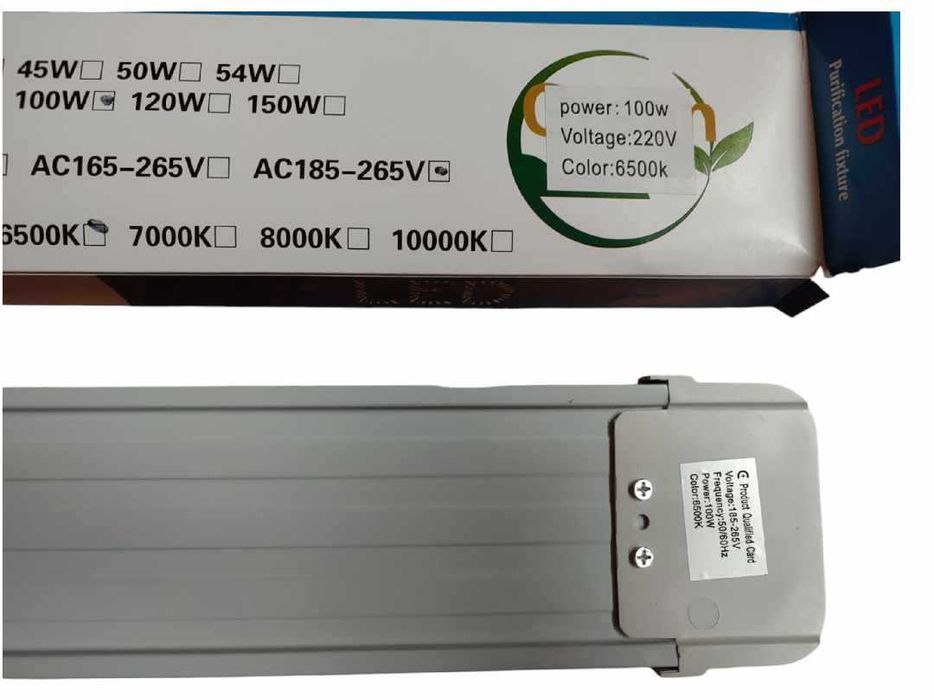 ЛЕД LED линейна лампа 160W, 6500К, 120см, 185-265V
