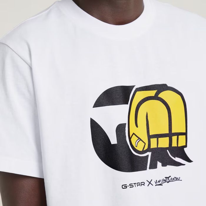 Оригинална тениска G-Star Raw Cartoon Loose S , M , L нова мъжка бяла