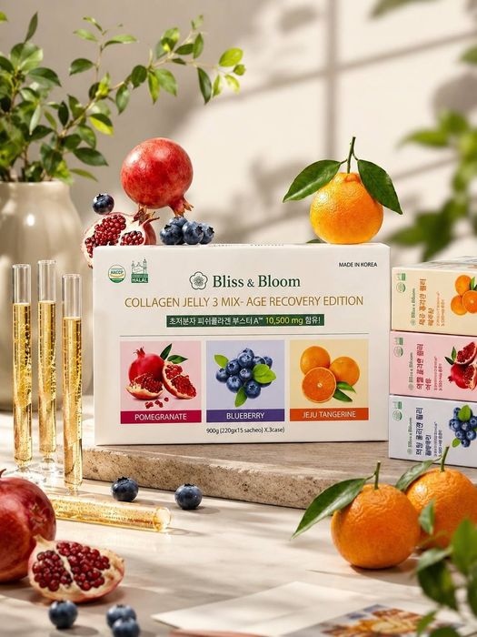 Bliss & Bloom Collagen Jelly 3 Mix 10500 mg | 45 sticks | Original Kor