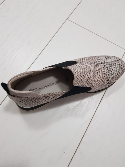 Pantofi Tamaris, noi, piele naturala, nr. 39
