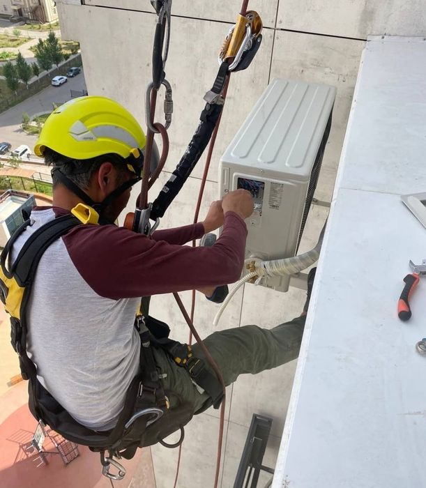 Работы на высоте, любой сложности, пром.альпинист с большим стажем