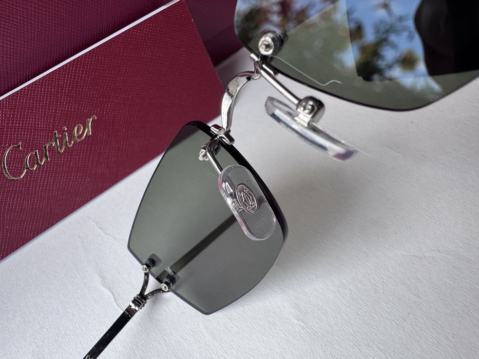 Ochelari de soare Cartier Rectangle-Rimless CT0550S 56-18 140, Noi