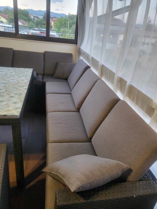 градински комплект 9части техноратан антрацит