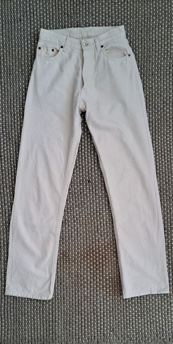 Jeans Levi's 501 W27 W28 (XS) alb ivoire