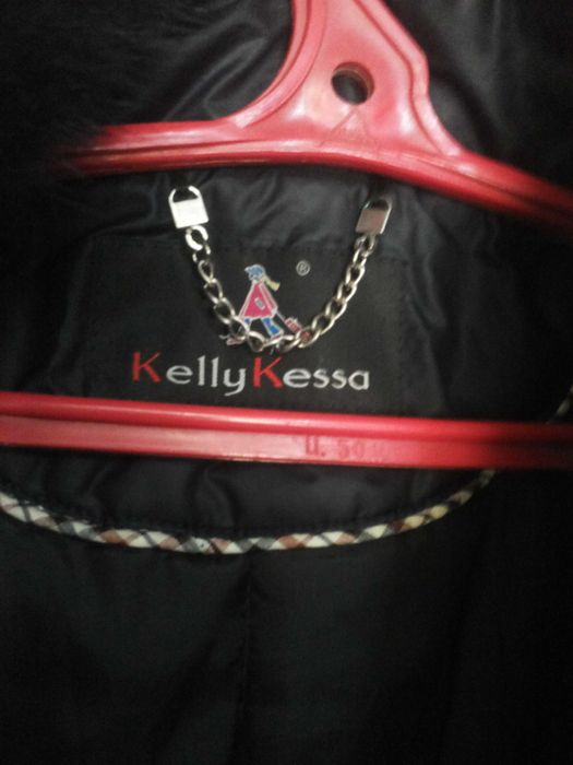 Фирменное полупальто Kelly Kessa (56-58). Теплое, синее. Качество!