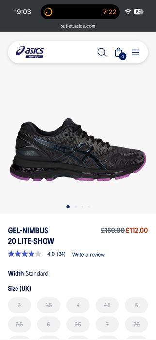 Asics маратонки за бягане GEL NIMBUS 20 LITE-SHOW