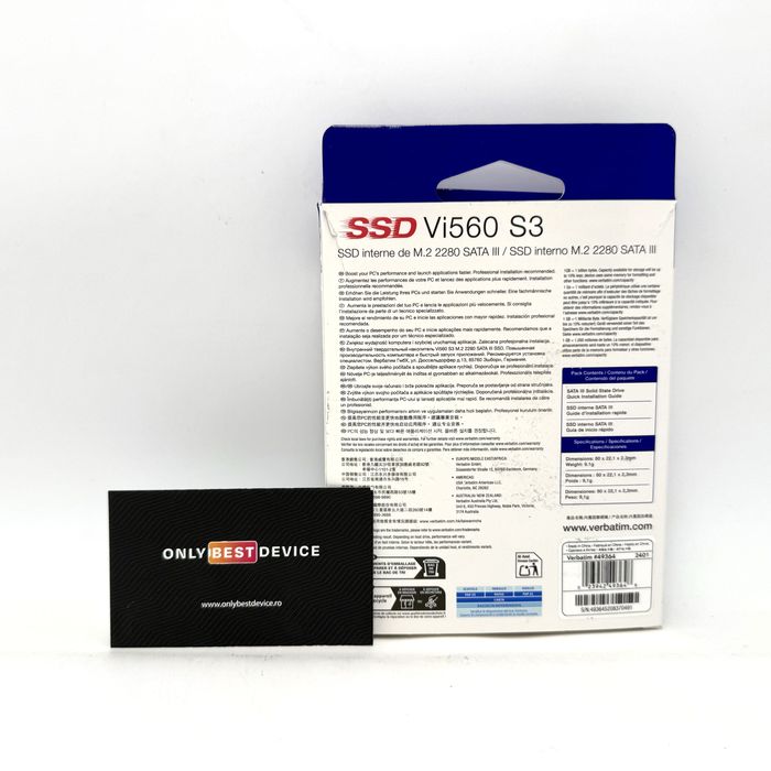SSD Verbatim Vi560 S3 1TB M.2 2280 SATA III Negru