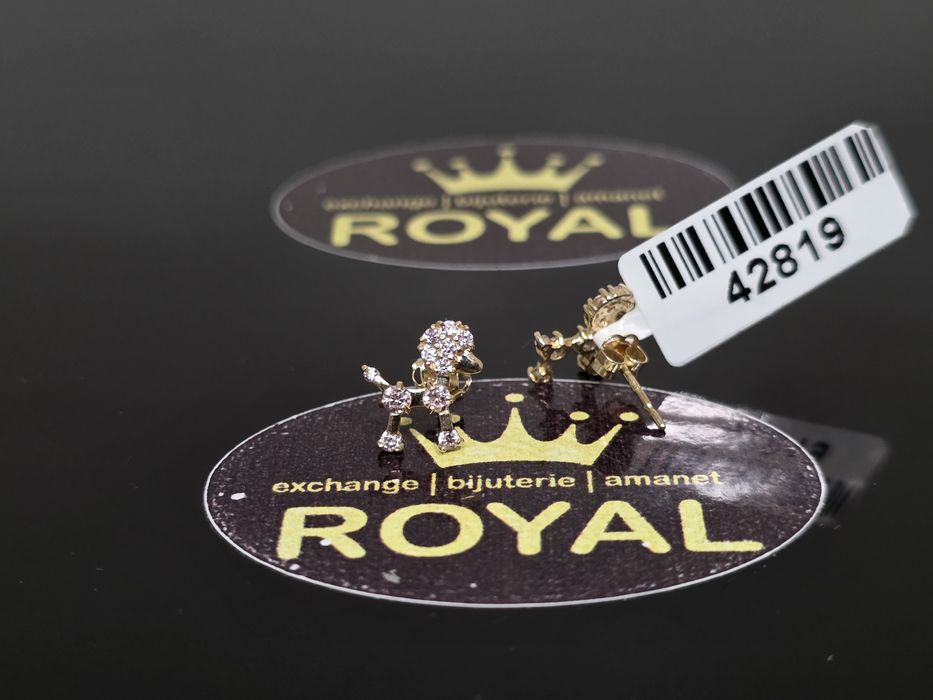 Bijuteria Royal: Cercei aur 14k/0.74 gr