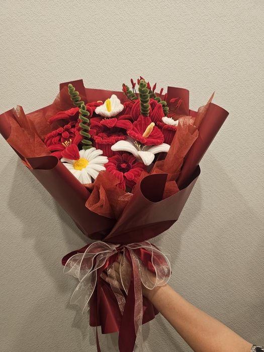 Букет цветов из синельной проволки