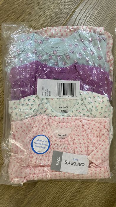 Новые боди для девочки бренда Carters (оригинал)