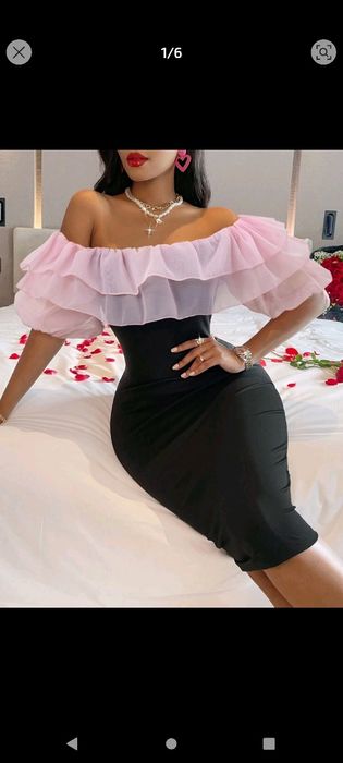 Rochie eleganta cu volane