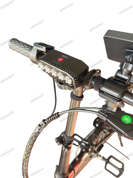 Фар за мотор, скутер, тротинетка, Халоген, Led светлина, USB