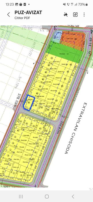 Teren 542 mp Giroc–Chișoda, 2 fronturi, PUZ, P+E+M, proprietar