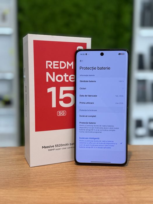 Redmi Note 15 5G 256Gb Black/Baterie100%/Garantie 12 luni @atsgsm.ro