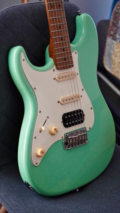 Vand chitara JET Guitars JS-400 HSS Roasted Maple Left Handed, Sea Foam Green