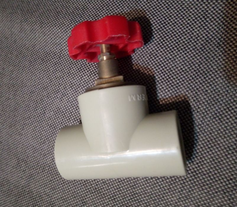 Вентиль полипропиленовый D 32 мм, соединение: пайка